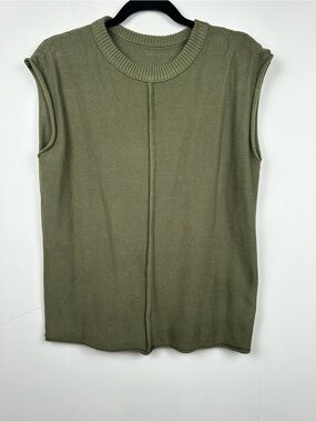 Knit sweater tank vest